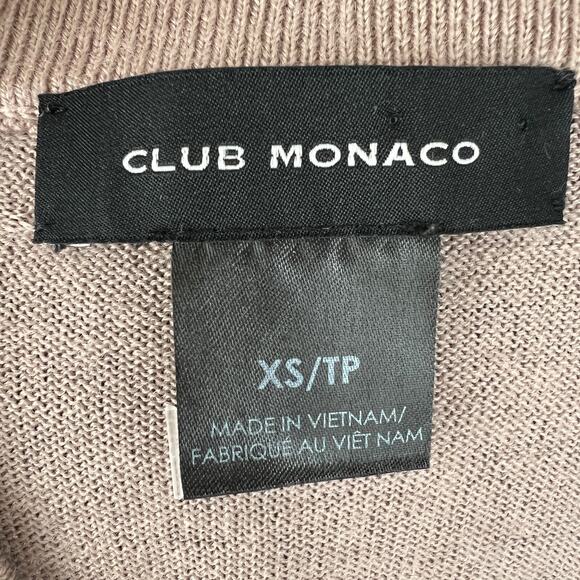 CLUB MONACO Wool Sweater Beige Long Sleeve Crewneck Knit Pullover Size XS - Picture 8 of 11